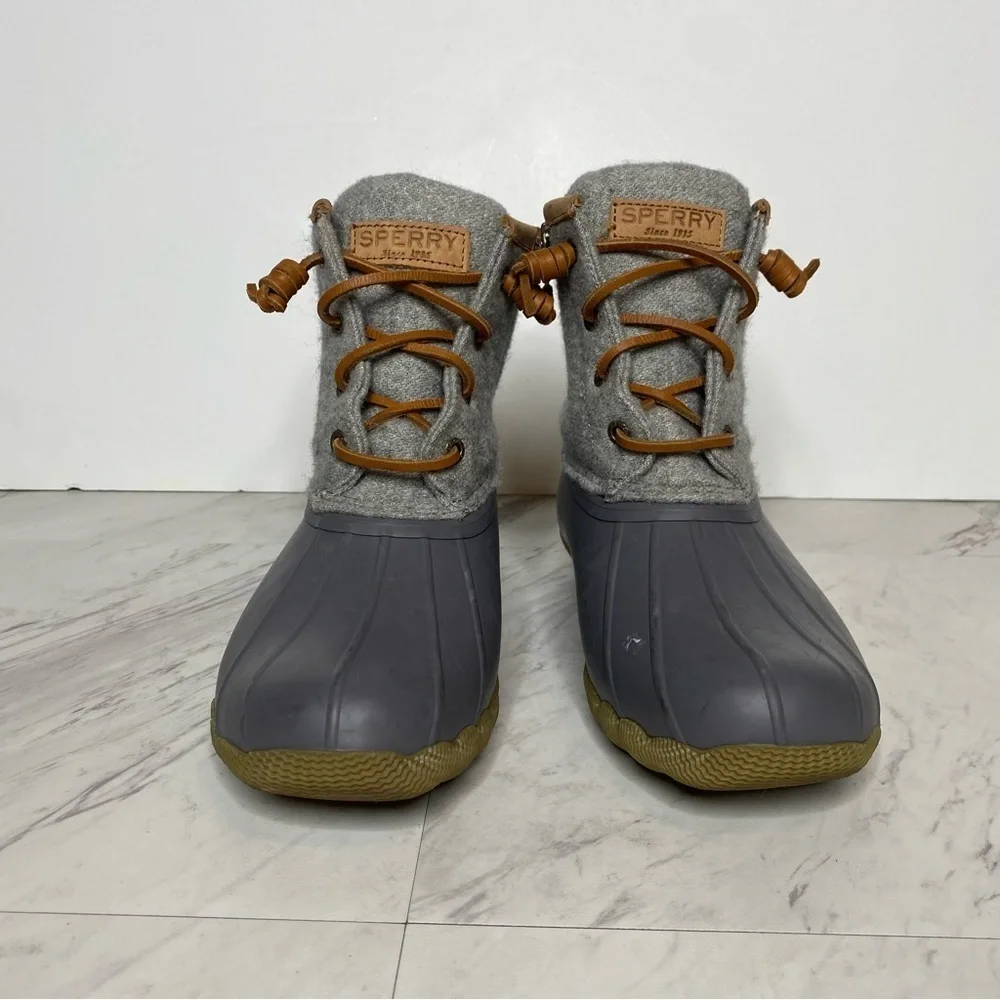 Sperry Saltwater Wool Embossed Water Resistant Duck Boot 7